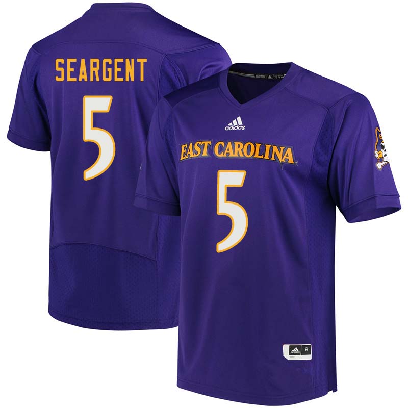 Men #5 Corey Seargent East Carolina Pirates College Football Jerseys Sale-Purple - Click Image to Close